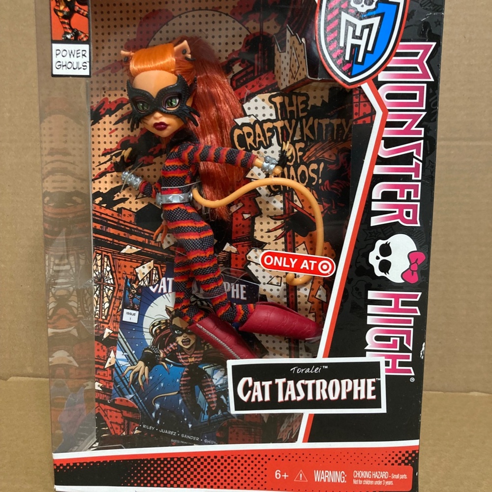MONSTER HIGH POWER GHOULS CAT TASTROPHE TORALEI DOLL 2013 NIB RARE BOX DAMAGE